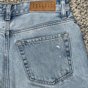 PacSun Blue Boyfriend Jeans Distressed Light Wash
